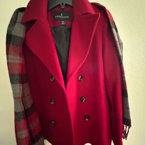 London Fog Women's Scarlet Peacoat